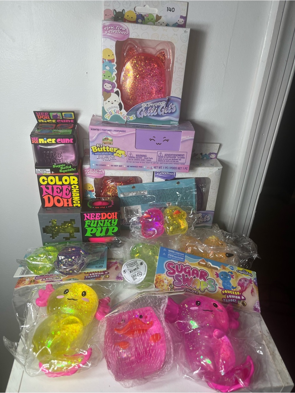 Needoh Squishmallows Sugar Swaps Sensory Fidget Squeeze Toy Lot Multicolor 15 pc